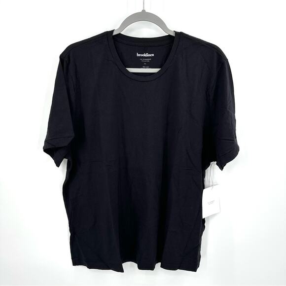 Brooklinen Delancey Loungewear Collection Tee in black Size XXL - Picture 1 of 5